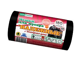 Мешки для мусора 180 л, ароматизированные, черные, в рулоне 25 шт., ПВД, 35 мкм, 1100х930 мм, НАДЕЖНЫЕ, 1802550 в Оренбурге