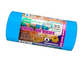 Мешки для мусора 35 л, ароматизированные, синие, в рулоне 30 шт., ПНД, 12 мкм, 640х500 мм, EXTRA, 3530661 в Оренбурге