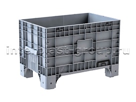 Контейнер iBox сплошной на ножках серый в Оренбурге