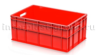 Ящик для молока, мяса, овощей и фруктов сплошной усиленный красный в Оренбурге