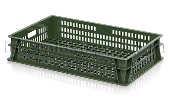 Ящик (лоток) для хлеба, овощей и фруктов перфорированный зеленый в Оренбурге Ящик (лоток) для хлеба, овощей и фруктов перфорированный зеленый в Оренбурге
