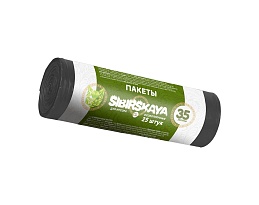 Мешки для мусора 30 л, черные, в рулоне 25 шт., ПНД, 7 мкм, 580х480 мм, SIBIRSKAYA, 101-003 S в Оренбурге