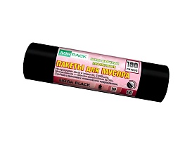Мешки для мусора 180 л, ароматизированные, черные, в рулоне 10 шт., ПВД, 50 мкм, 1100х930 мм, EXTRA black, 18008301 в Оренбурге Мешки для мусора 180 л, ароматизированные, черные, в рулоне 10 шт., ПВД, 50 мкм, 1100х930 мм, EXTRA black, 18008301 в Оренбурге