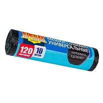 Мешки для мусора 120 л, с ушками, черные, в рулоне 10 шт., ПНД, 15 мкм, 1100х700 мм, Крепак, 4607075710474 в Оренбурге Мешки для мусора 120 л, с ушками, черные, в рулоне 10 шт., ПНД, 15 мкм, 1100х700 мм, Крепак, 4607075710474 в Оренбурге
