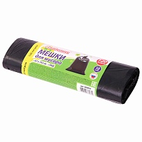 Мешки для мусора 120 л, черные, в рулоне 10 шт., ПНД, 11 мкм, 1020х670 мм, Любаша, 608093 в Оренбурге