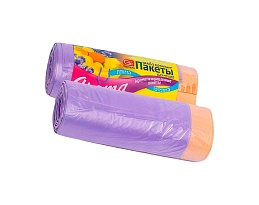 Мешки для мусора 35 л, ароматизированные, Лаванда, сиреневые, в рулоне 10 шт., ПНД, 12 мкм, 560х530 мм, GRIFON Aroma, 101-080 La в Оренбурге