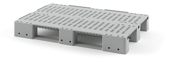 Поддон пластиковый перфорированный (усилен 1 трубой) с бортиками серый в Оренбурге
