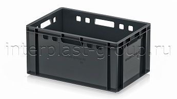 Ящик для мяса и колбасных изделий Е-3 темно-серый в Оренбурге Ящик для мяса и колбасных изделий Е-3 темно-серый в Оренбурге