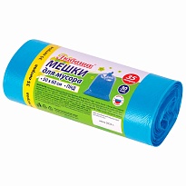 Мешки для мусора 35 л, синие, в рулоне 30 шт., ПНД, 10 мкм, 600х500 мм, Любаша, 608091 в Оренбурге