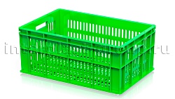 Пластиковый ящик для молока, мяса, овощей и фруктов светло-зеленый