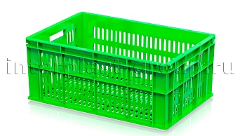 Ящик для молока, мяса, овощей и фруктов большая перфорация дно перфорированное светло-зеленый в Оренбурге Ящик для молока, мяса, овощей и фруктов большая перфорация дно перфорированное светло-зеленый в Оренбурге