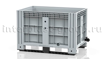 Контейнер iBox сплошной на полозьях с краном серый в Оренбурге Контейнер iBox сплошной на полозьях с краном серый в Оренбурге